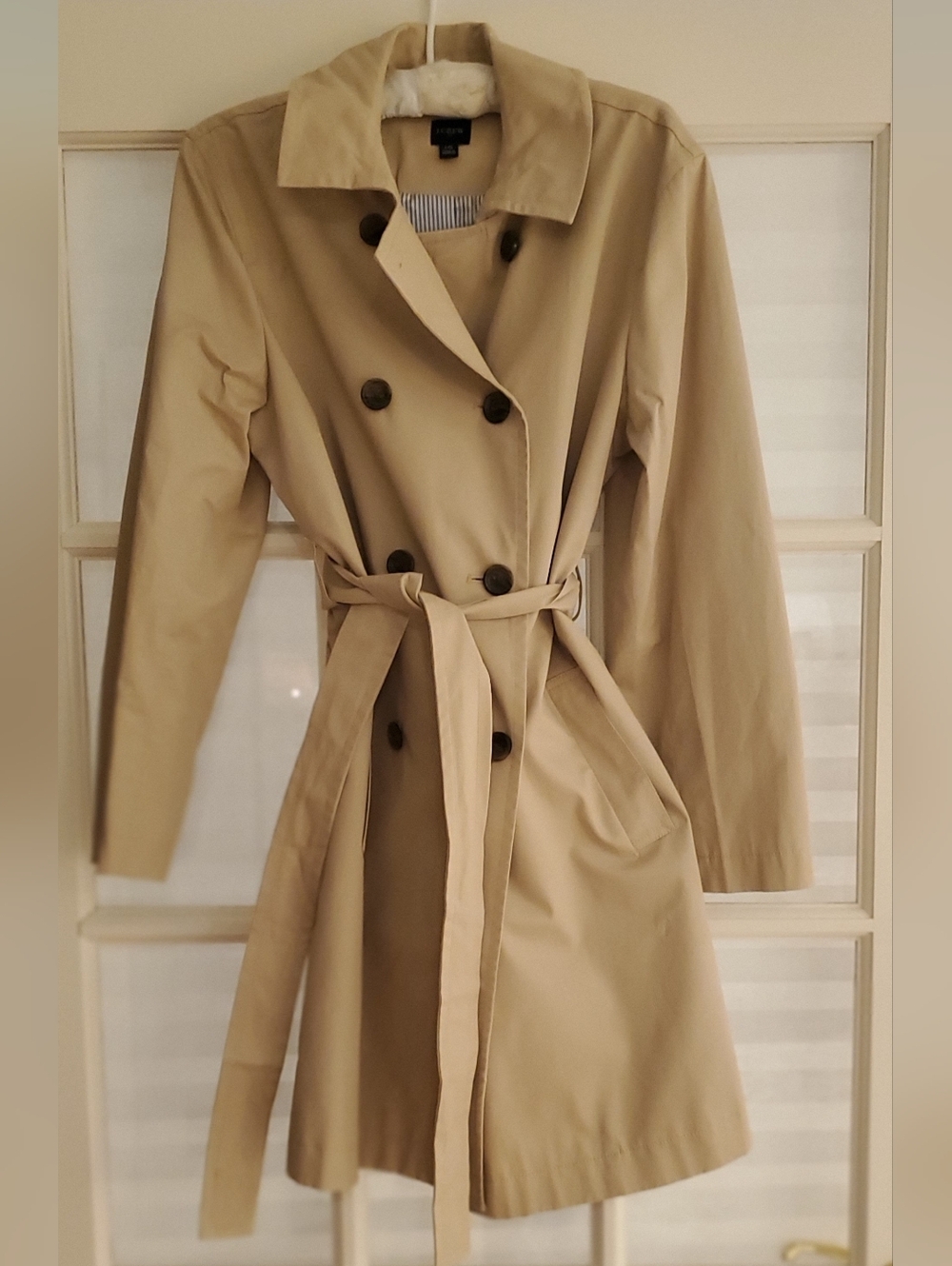 NWOT Classic Women's Tan Trench Coat - Double-Breasted